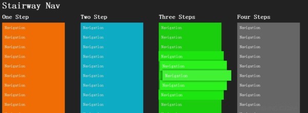 使用jQuery實(shí)現(xiàn)的樓梯臺階狀的菜單特效實(shí)現(xiàn)